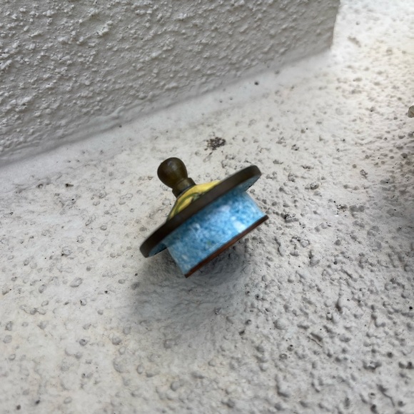 KELVIN CHEN Enamel Mini Copper Handpainted Teapot - Hummingbird & Grape - Picture 12 of 14